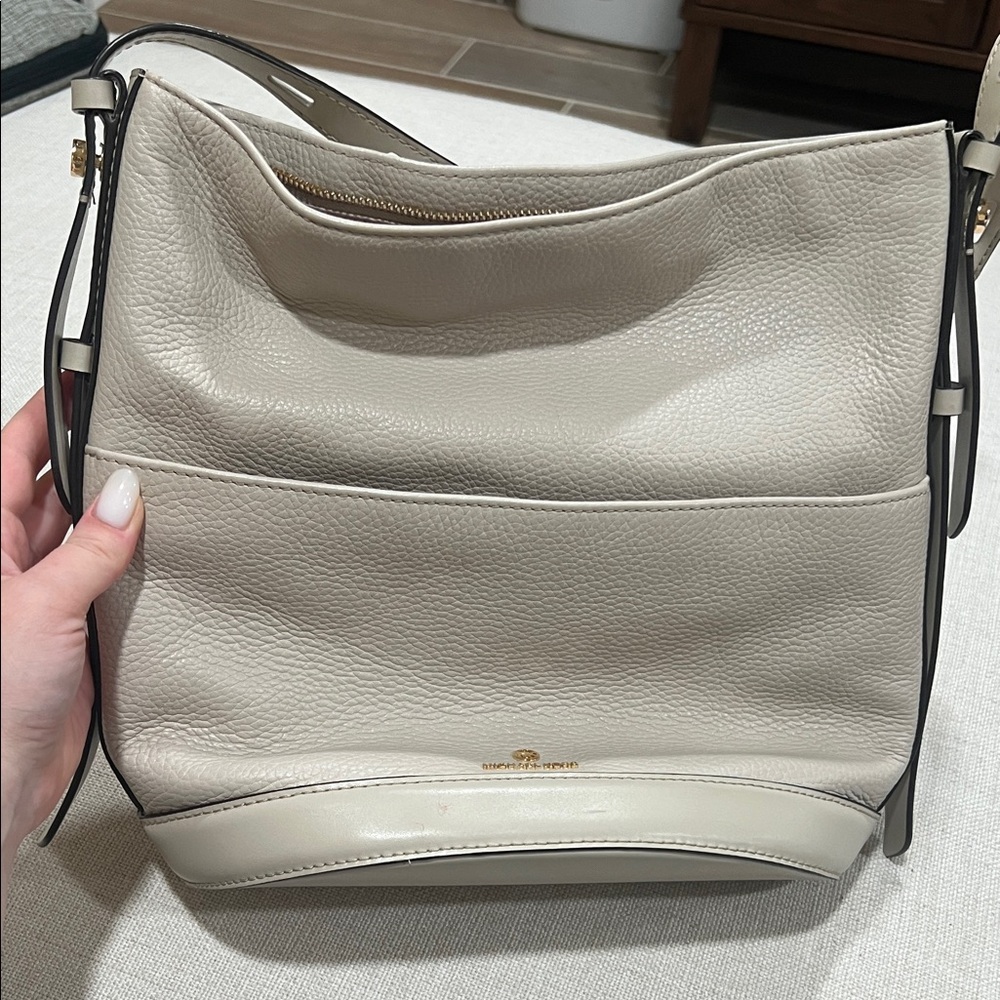 Michael Kors Cream Leather Hobo Bag